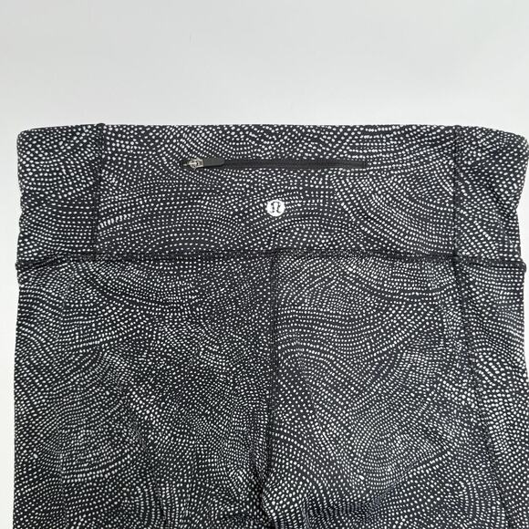Lululemon Sz 10 Speed Wunder Tight Asym Free Spirit Ice Grey Black LW5CDYS $128 - Picture 12 of 14